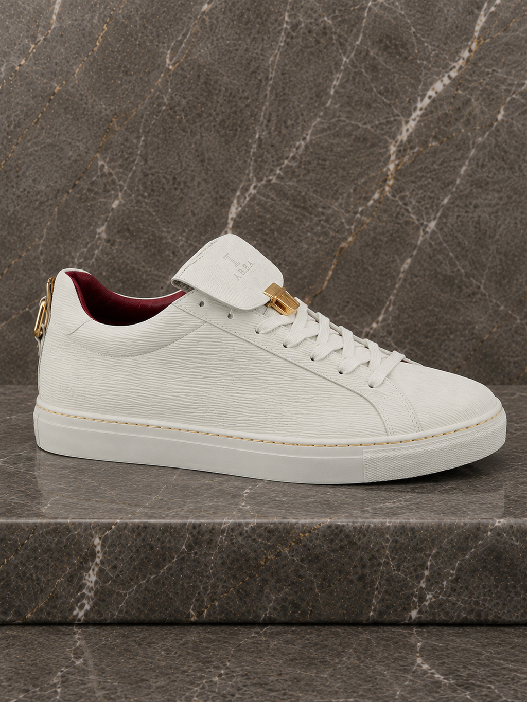 The A.B.B.A.™ Low - White Calfskin/Gold C.Y.B.N. Edition