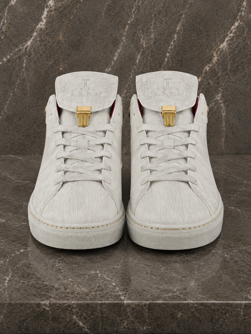 The A.B.B.A.™ Low - White Calfskin/Gold C.Y.B.N. Edition