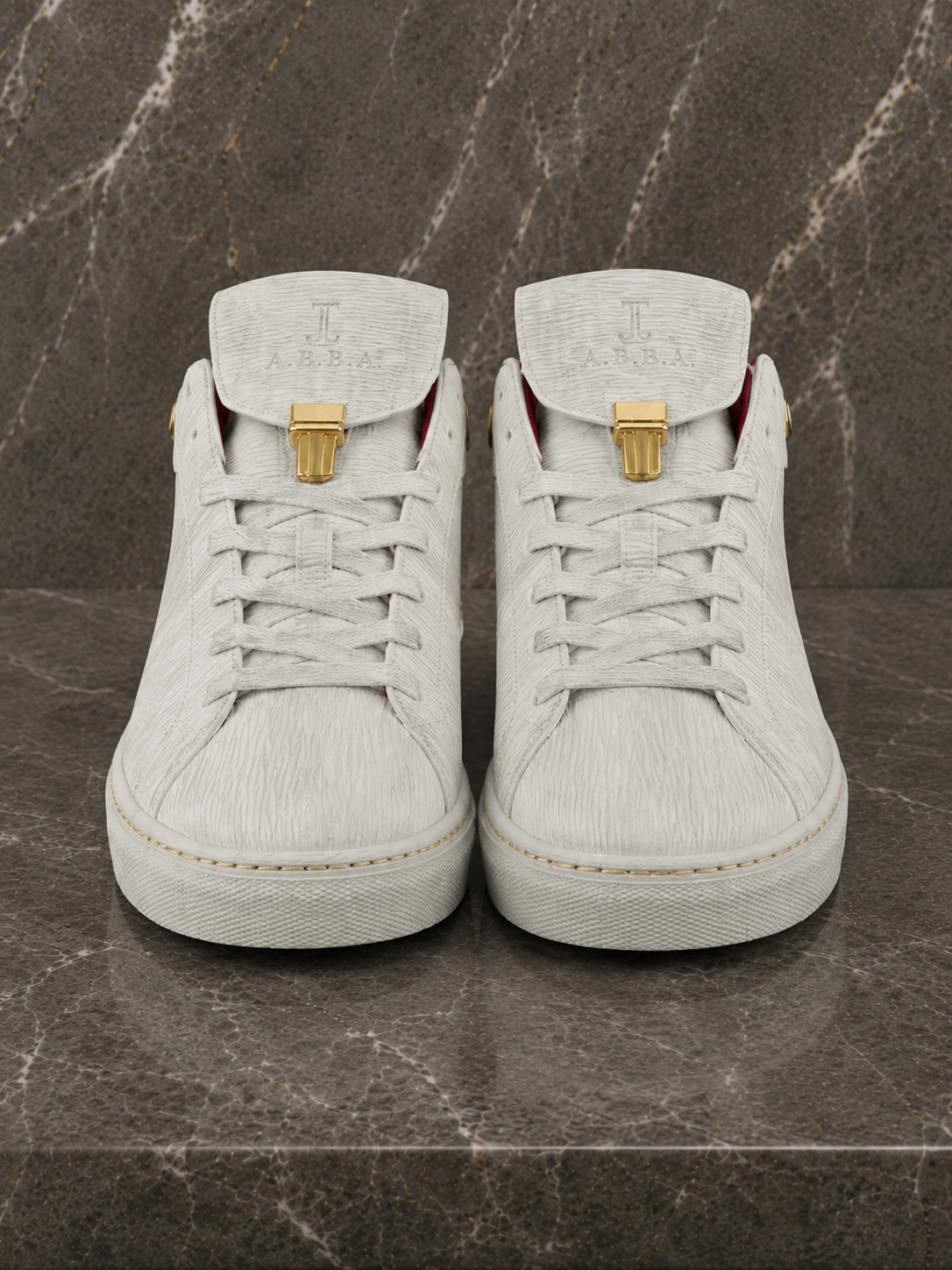 The A.B.B.A.™ Low - White Calfskin/Gold C.Y.B.N. Edition