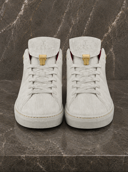 The A.B.B.A.™ Low - White Calfskin/Gold C.Y.B.N. Edition